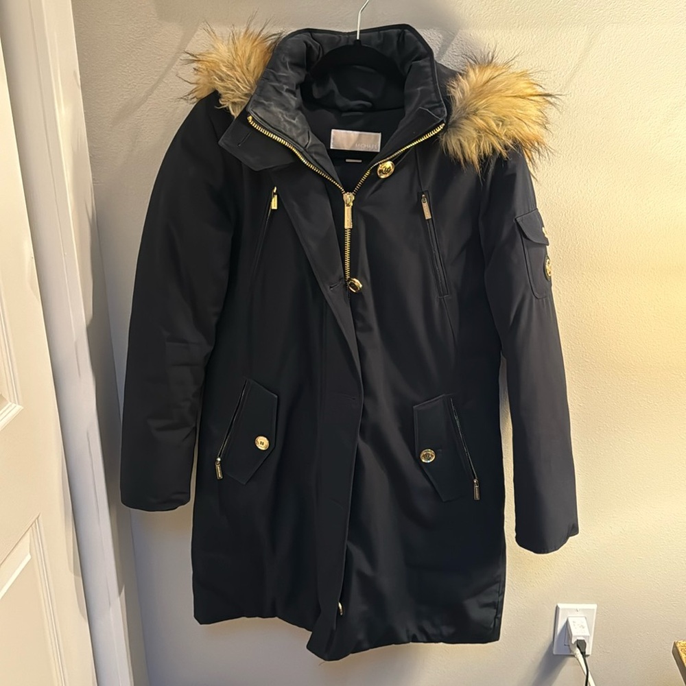 Michael Kors hooded winter coat - dark blue